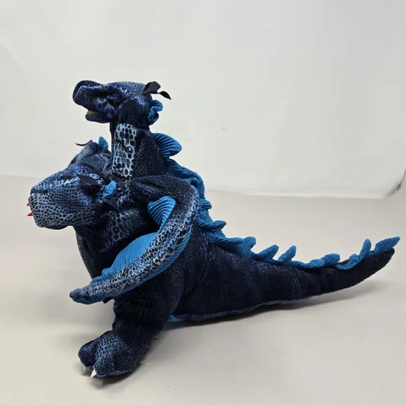 Folkmanis Three-Headedblue Dragon Hand Puppet Storytelling Play Fun For Kids - Picture 3 of 16